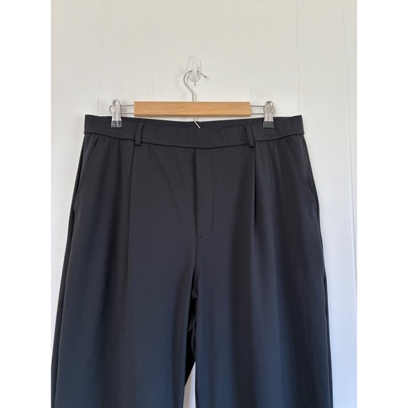 Halara Black High Waisted Wide Leg Pleated Trousers Business Casual Pants XL 34W - Picture 4 of 8